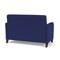 Lesro Siena Lounge Reception Loveseat, Walnut, OH Cobalt Upholstery SN1501 - alternate 2
